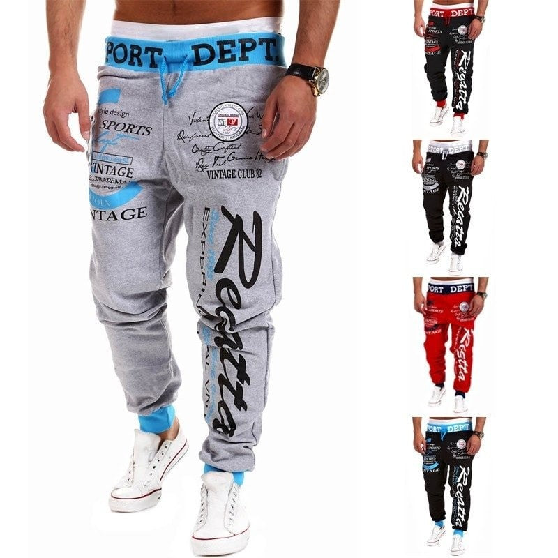 Sport Pants Letter Print Skinny Harem Pants