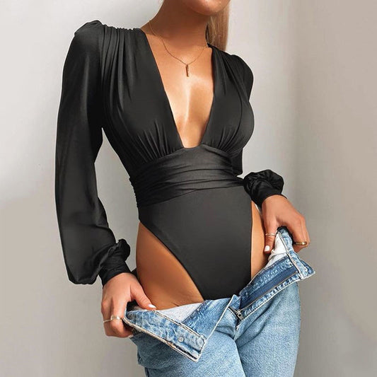 Women's sexy long-sleeved