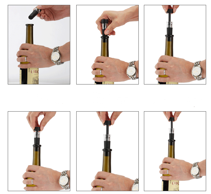 wine pressure bottle opener set