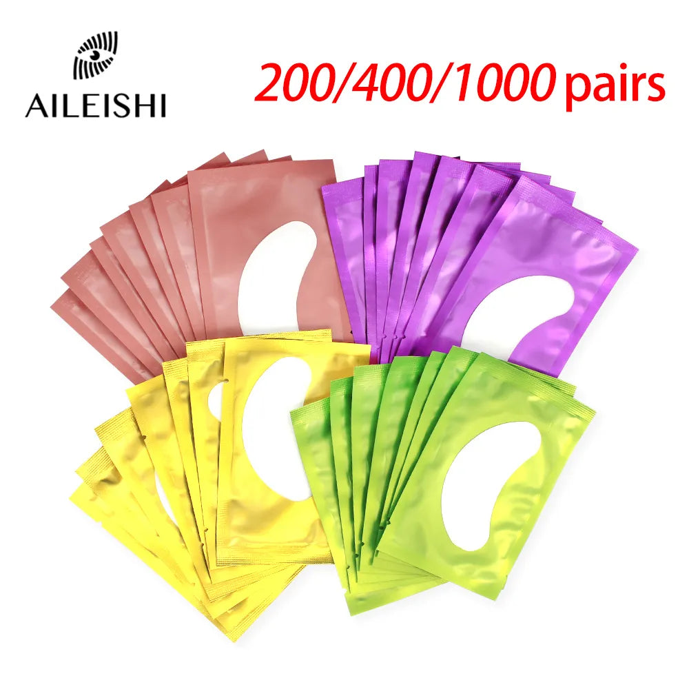 200/400/1000pairs Hydrogel Eye Patch for Building Eyelash Extension Under Eye Pads Grafted Lash Stickers Beauty Tools